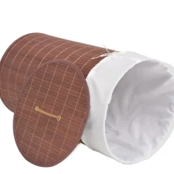 Huishoudelijke Benodigdheden*vidaXL Wasmand rond bamboe Bruin