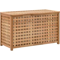 Wasmand 77,5x37,5x46,5 cm massief walnoothout>vidaXL Discount