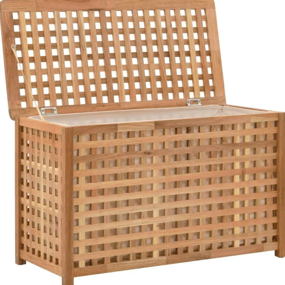 Wasmand 77,5x37,5x46,5 cm massief walnoothout>vidaXL Discount