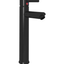 Wastafel met kraan en pop-up afvoer gehard glas bruin><noscript><img width=
