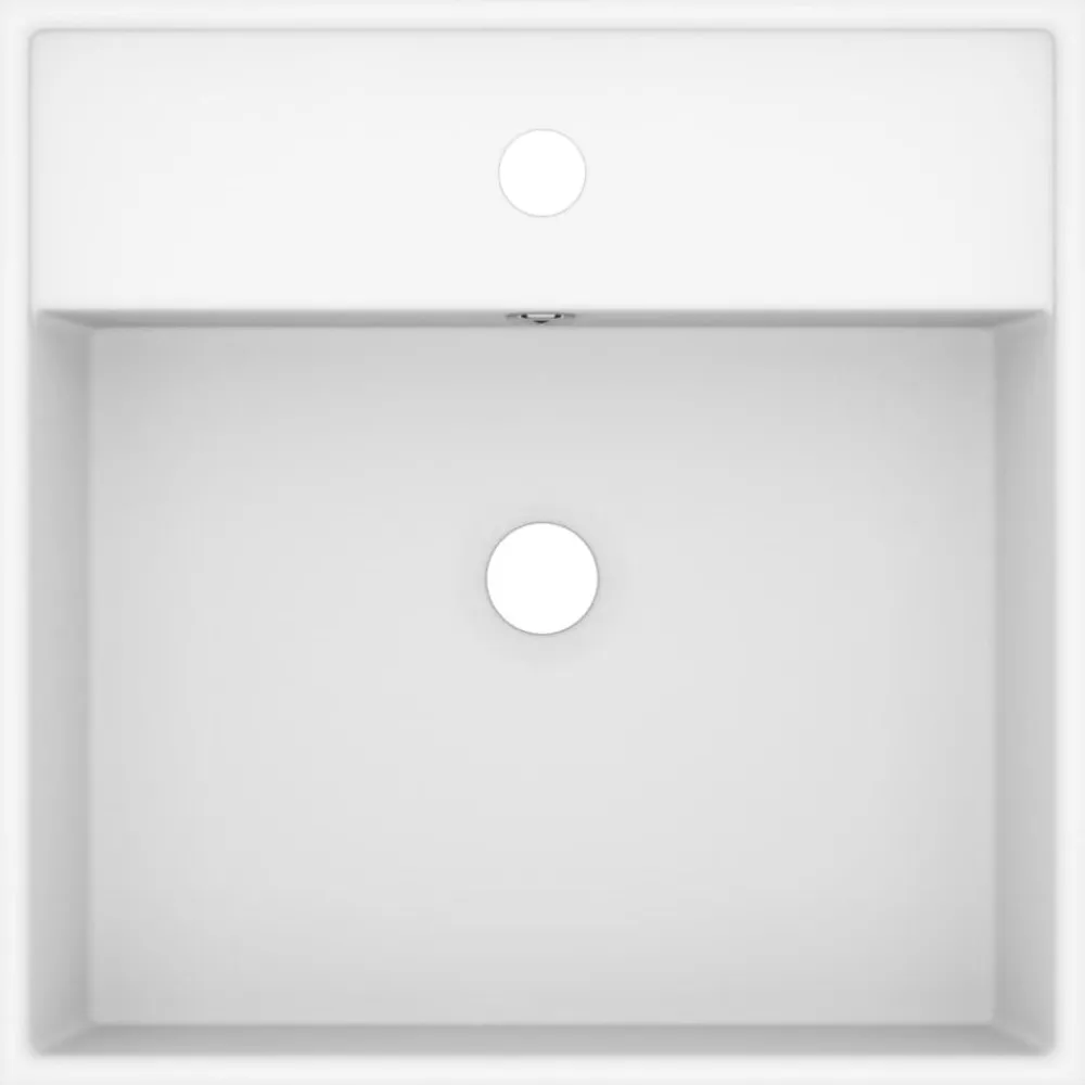 Wastafel met overloop vierkant 41x41 cm keramiek>vidaXL Sale