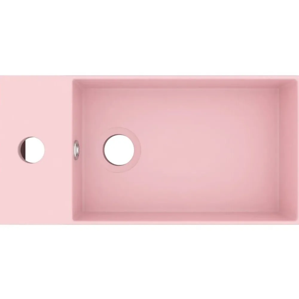 Sanitair & Loodgietersbenodigdheden*vidaXL Wastafel met overloop keramiek mat Roze