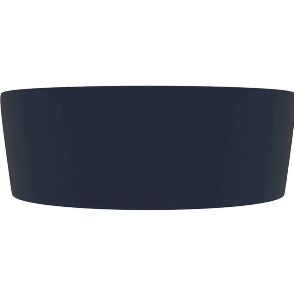 Wastafel met overloop 36x13 cm keramiek mat donkerblauw>vidaXL Discount