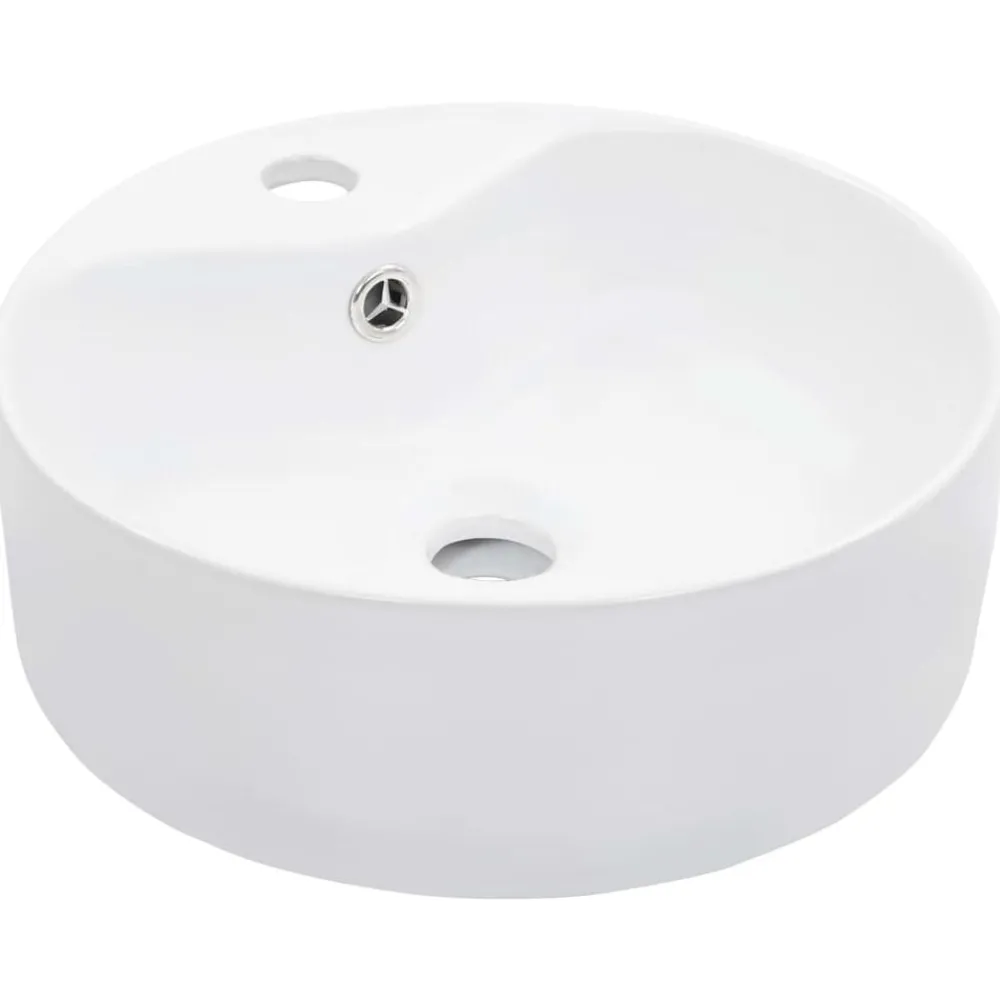 Sanitair & Loodgietersbenodigdheden*vidaXL Wastafel met overloop 36x13 cm keramiek Wit