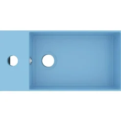Sanitair & Loodgietersbenodigdheden*vidaXL Wastafel met overloop keramiek lichtblauw