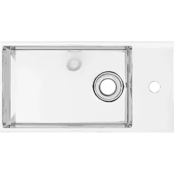 Sanitair & Loodgietersbenodigdheden*vidaXL Wastafel met overloop 49x25x15 cm keramiek kleurig Zilver