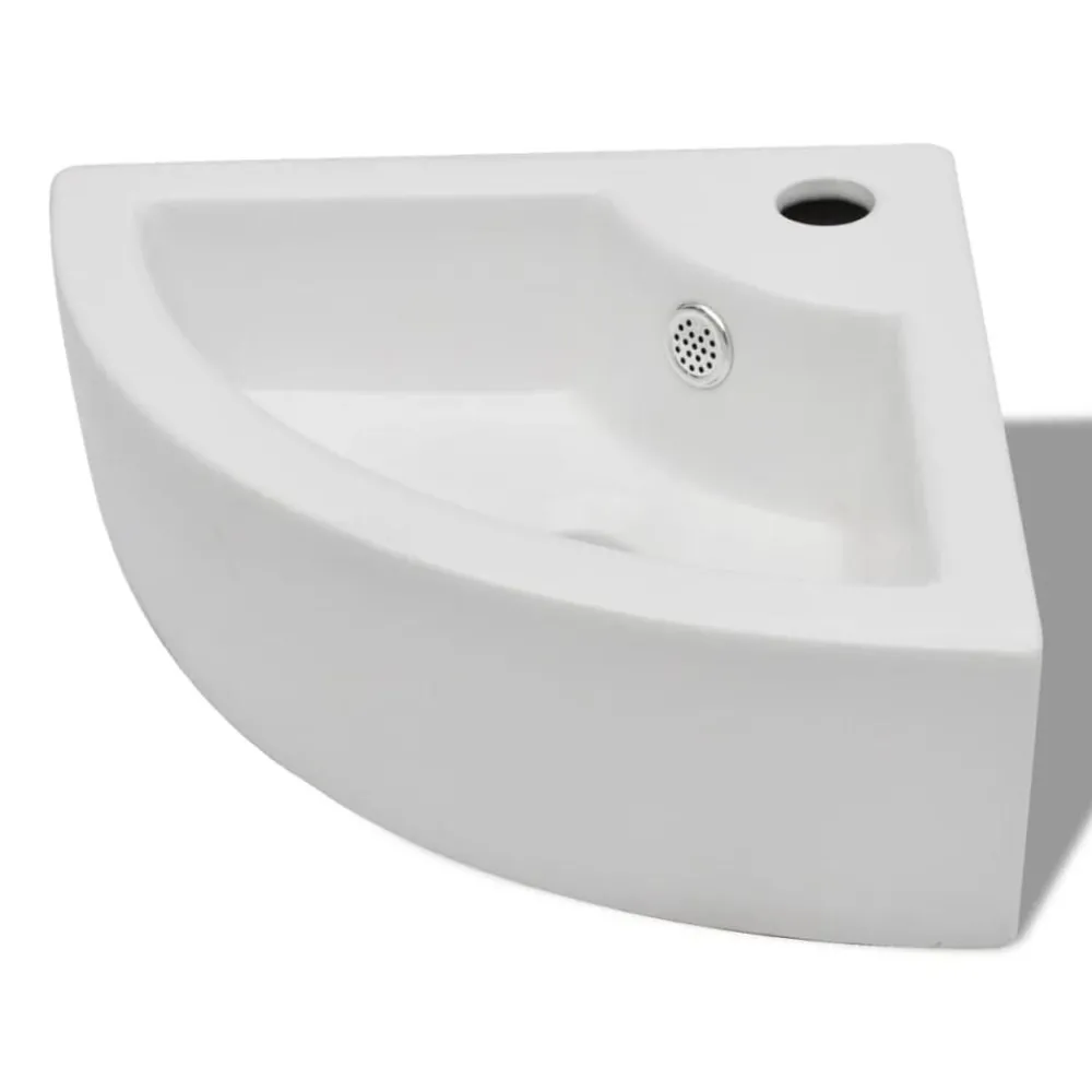 Sanitair & Loodgietersbenodigdheden*vidaXL Wastafel met overloop 45x32x12,5 cm Wit