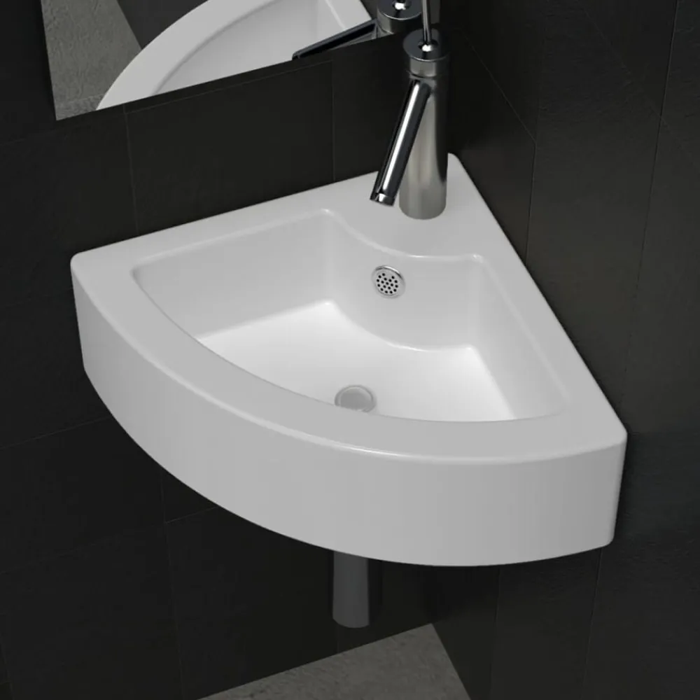 Sanitair & Loodgietersbenodigdheden*vidaXL Wastafel met overloop 45x32x12,5 cm Wit