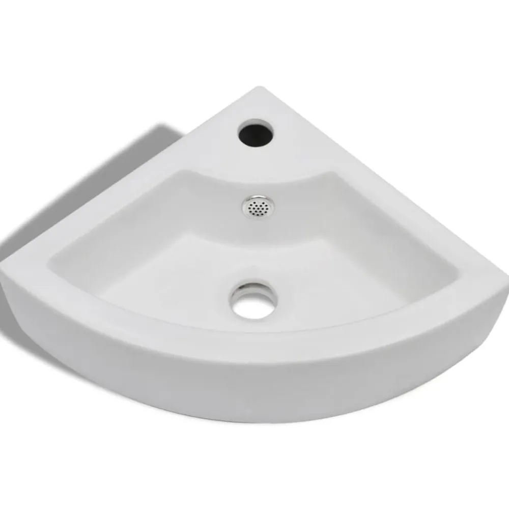 Sanitair & Loodgietersbenodigdheden*vidaXL Wastafel met overloop 45x32x12,5 cm Wit