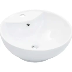 Sanitair & Loodgietersbenodigdheden*vidaXL Wastafel met overloop 46,5x18 cm keramiek Wit
