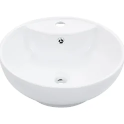 Sanitair & Loodgietersbenodigdheden*vidaXL Wastafel met overloop 46,5x18 cm keramiek Wit