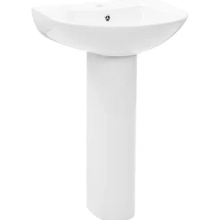 Wastafel op voet vrijstaand 520x440x190 mm keramiek wit>vidaXL Best
