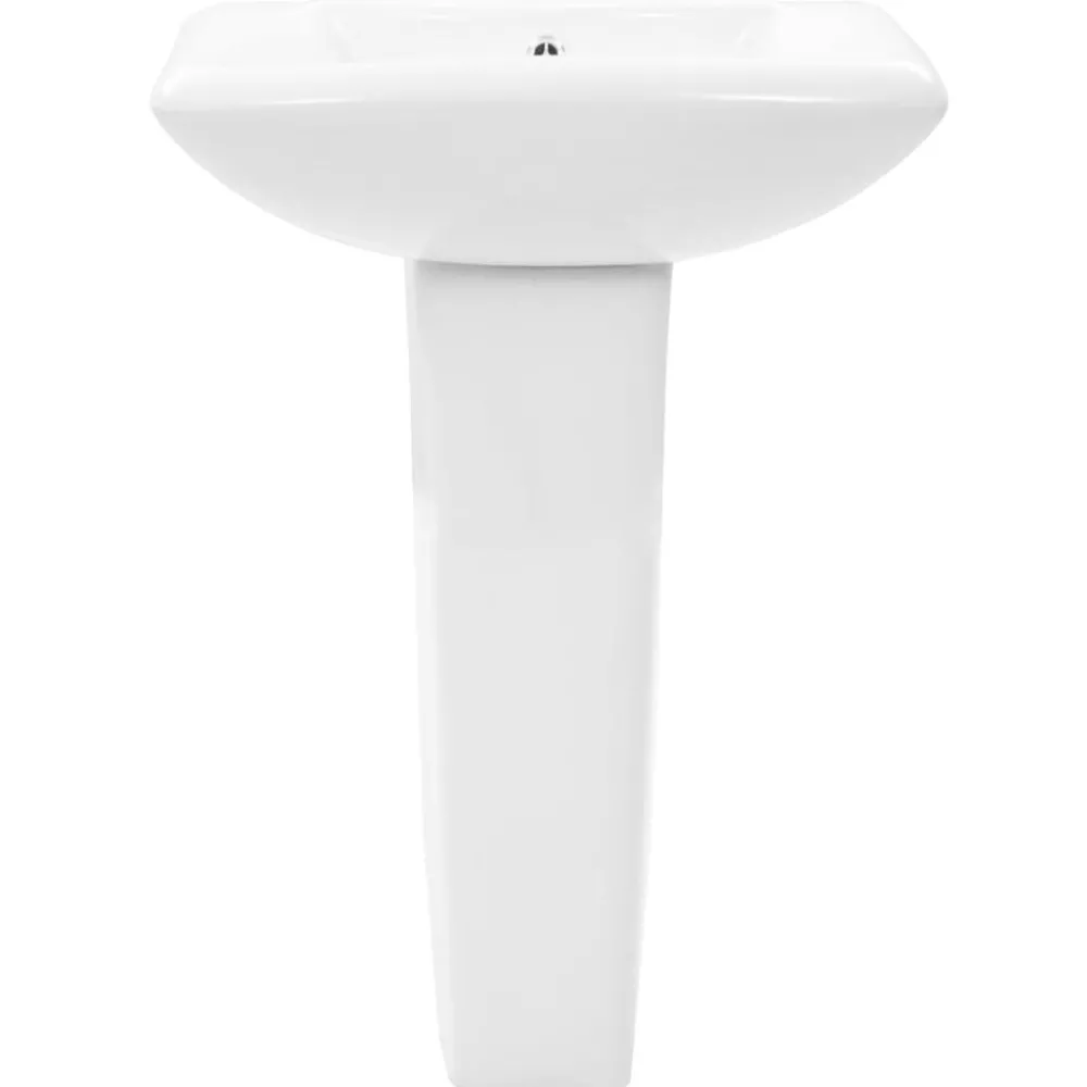 Sanitair & Loodgietersbenodigdheden*vidaXL Wastafel op voet vrijstaand 580x470x200 mm keramiek wit