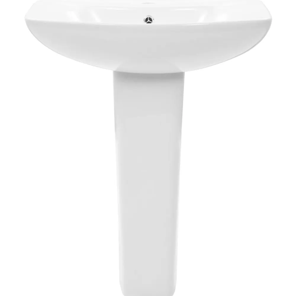 Wastafel op voet vrijstaand 650x520x200 mm keramiek wit>vidaXL Discount
