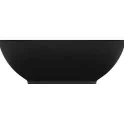 Sanitair & Loodgietersbenodigdheden*vidaXL Wastafel ovaal 40x33 cm keramiek matzwart Mat zwart