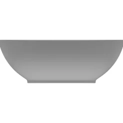 Wastafel ovaal 40x33 cm keramiek mat lichtgrijs><noscript><img width=