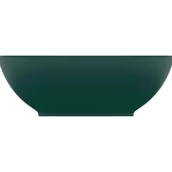 Sanitair & Loodgietersbenodigdheden*vidaXL Wastafel ovaal 40x33 cm keramiek mat donkergroen matdonkergroen