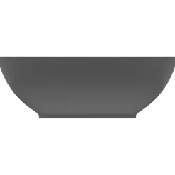 Wastafel ovaal 40x33 cm keramiek mat donkergrijs><noscript><img width=