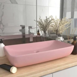 Sanitair & Loodgietersbenodigdheden*vidaXL Wastafel rechthoekig 71x38 cm keramiek matroze