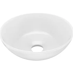 Sanitair & Loodgietersbenodigdheden*vidaXL Wastafel rond keramiek matwit