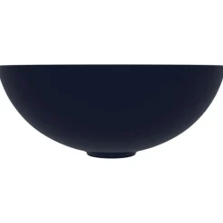 Sanitair & Loodgietersbenodigdheden*vidaXL Wastafel rond keramiek Donkerblauw