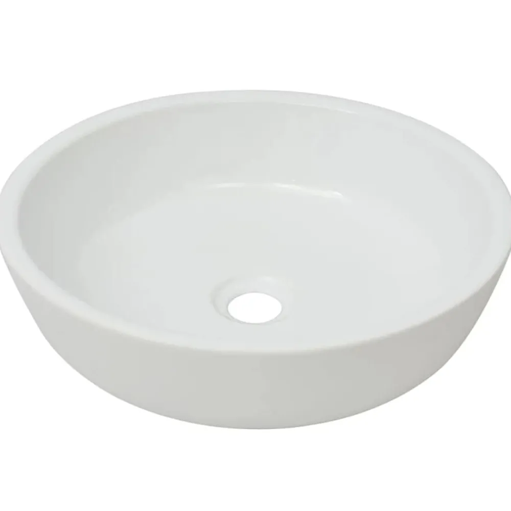 Wastafel rond 42x12 cm keramiek>vidaXL Hot