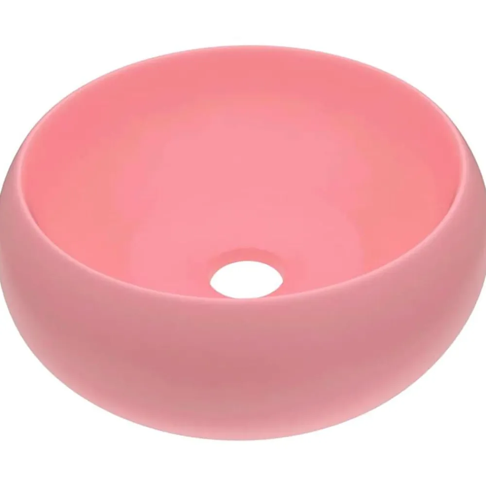 Wastafel rond 40x15 cm keramiek>vidaXL Discount