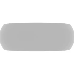 Sanitair & Loodgietersbenodigdheden*vidaXL Wastafel rond 40x15 cm keramiek mat lichtgrijs matlichtgrijs