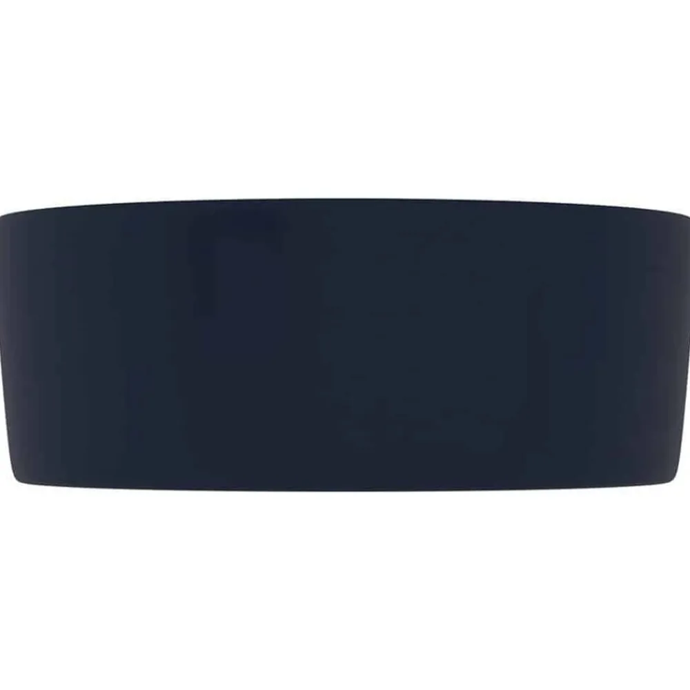 Sanitair & Loodgietersbenodigdheden*vidaXL Wastafel rond 40x15 cm keramiek mat donkerblauw matdonkerblauw