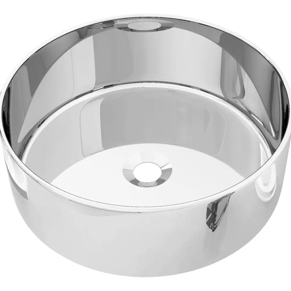 Sanitair & Loodgietersbenodigdheden*vidaXL Wastafel 40x15 cm keramiek kleurig Zilver