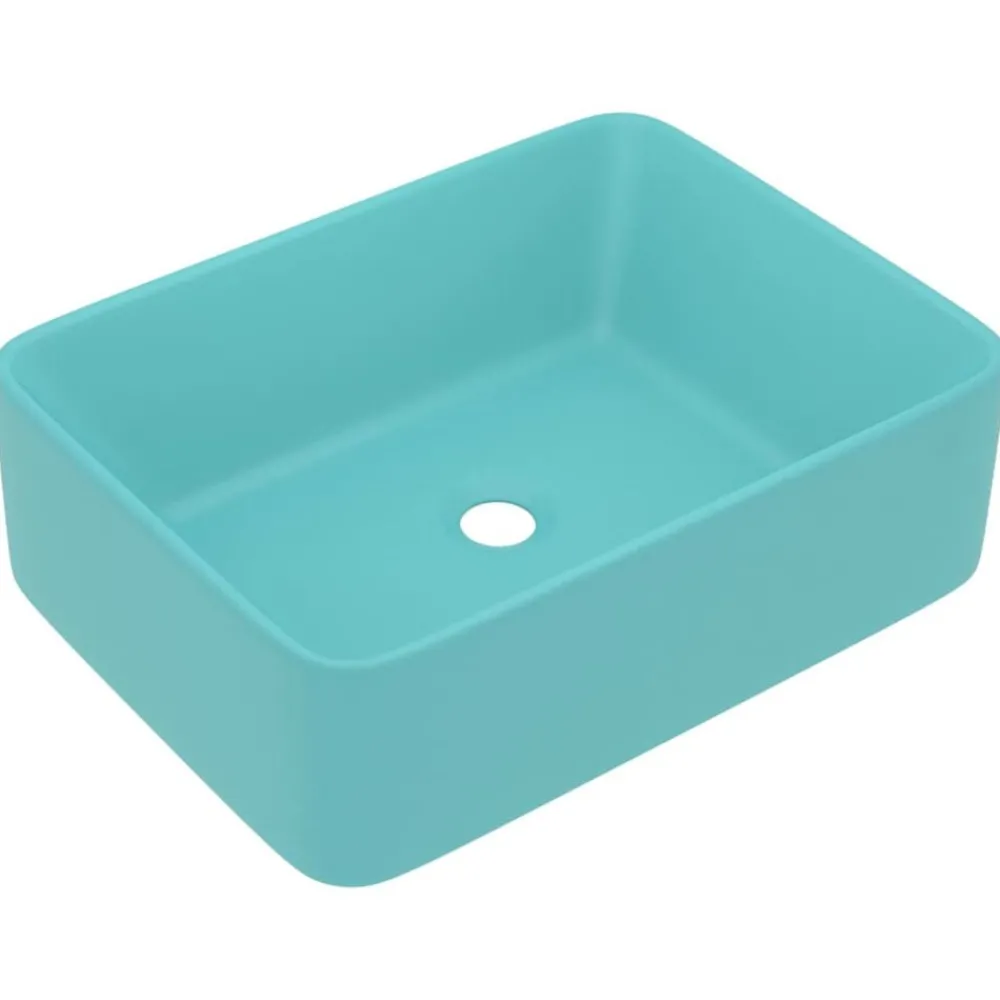 Wastafel 41x30x12 cm keramiek mat lichtgroen>vidaXL Discount