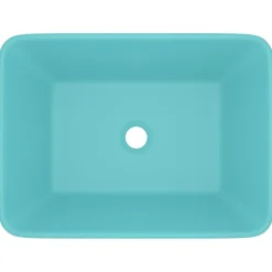 Wastafel 41x30x12 cm keramiek mat lichtgroen><noscript><img width=