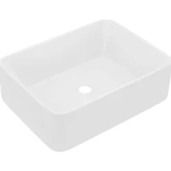 Sanitair & Loodgietersbenodigdheden*vidaXL Wastafel 41x30x12 cm keramiek matwit