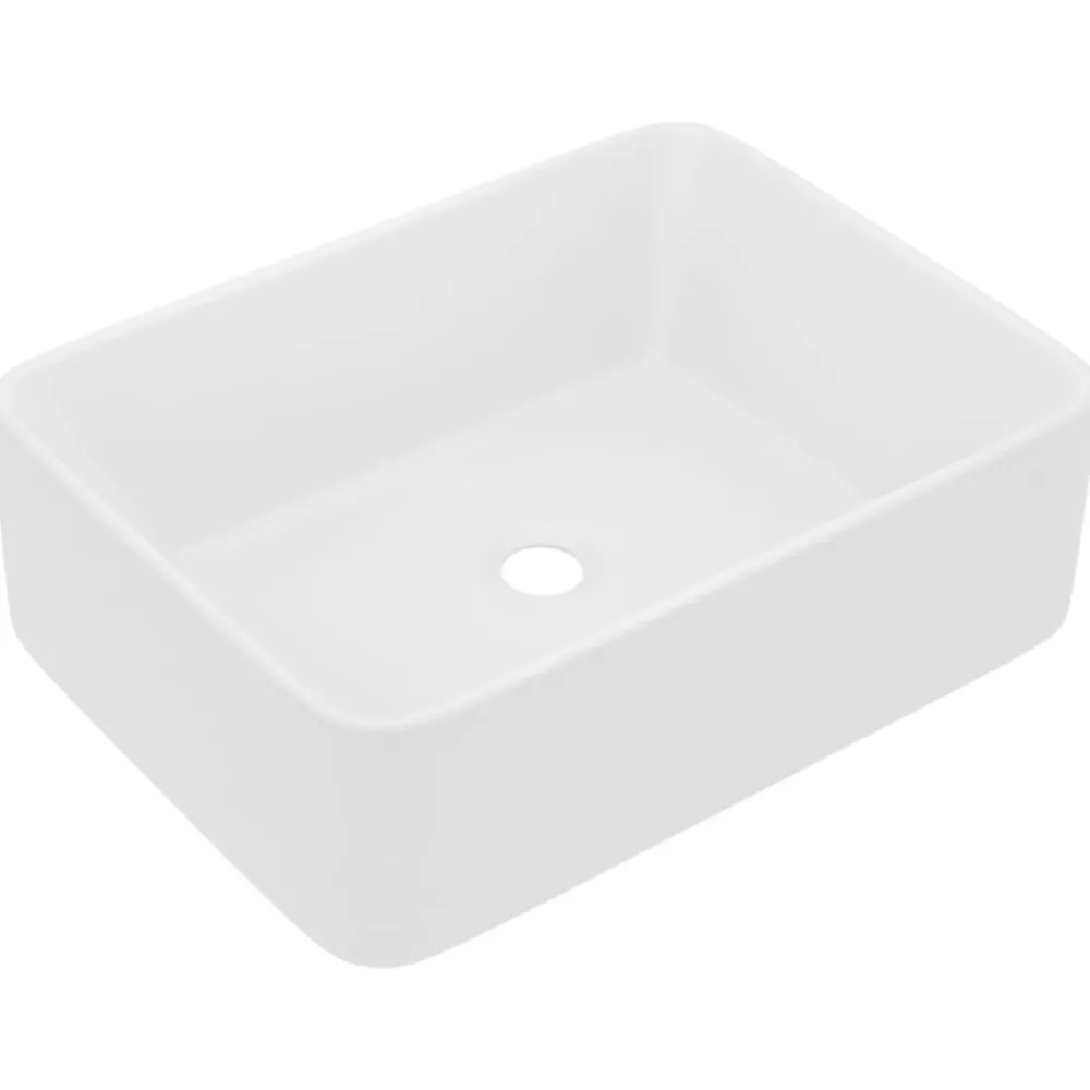 Sanitair & Loodgietersbenodigdheden*vidaXL Wastafel 41x30x12 cm keramiek matwit