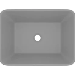 Wastafel 41x30x12 cm keramiek mat lichtgrijs><noscript><img width=