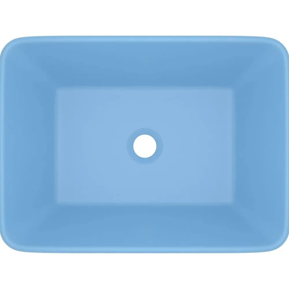 Wastafel 41x30x12 cm keramiek mat lichtblauw>vidaXL Sale