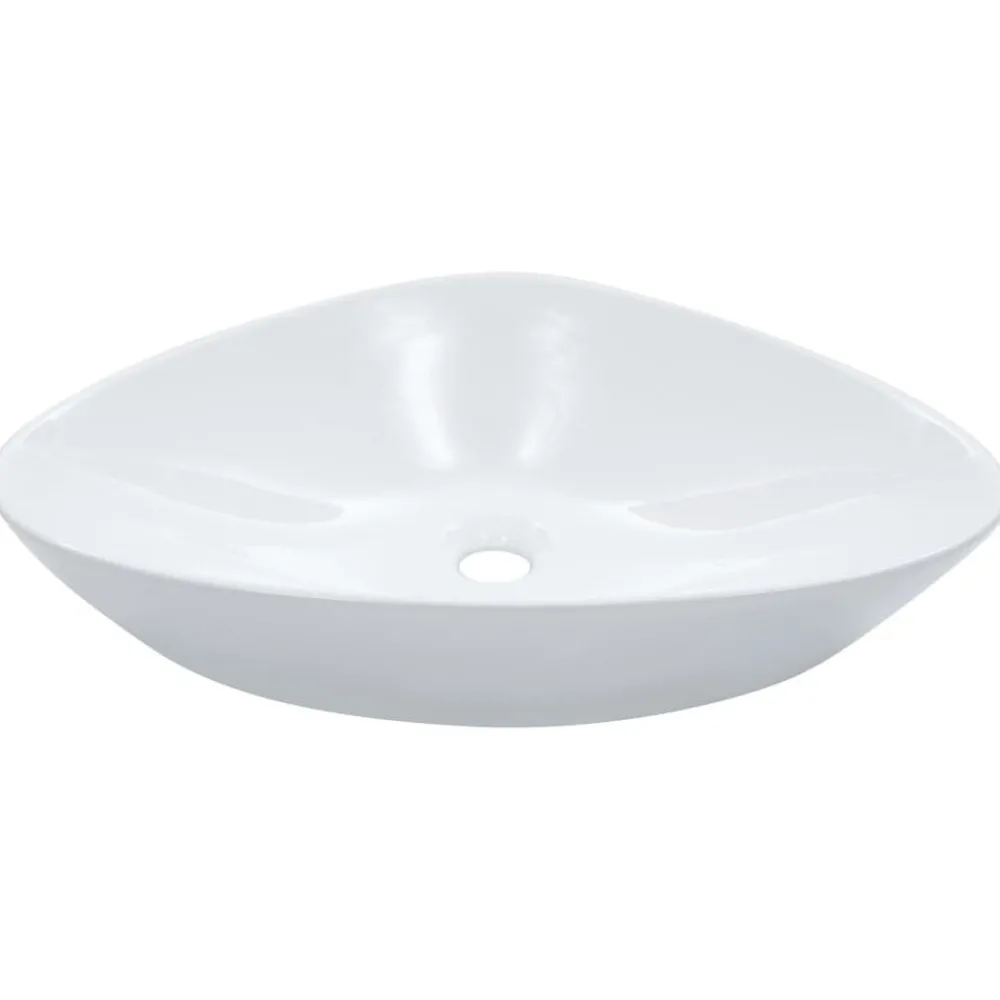 Sanitair & Loodgietersbenodigdheden*vidaXL Wastafel 58,5x39x14 cm keramiek Wit