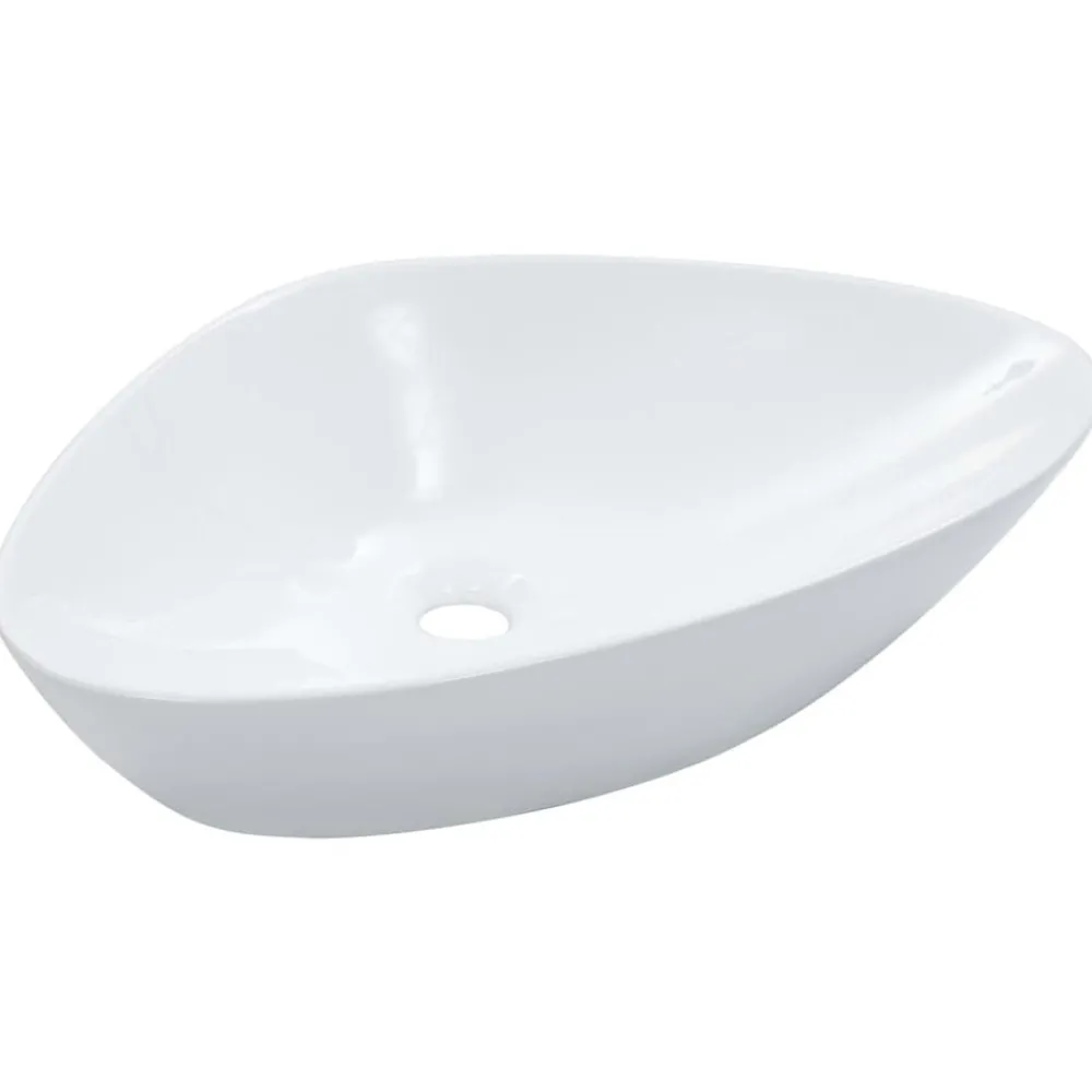 Sanitair & Loodgietersbenodigdheden*vidaXL Wastafel 58,5x39x14 cm keramiek Wit