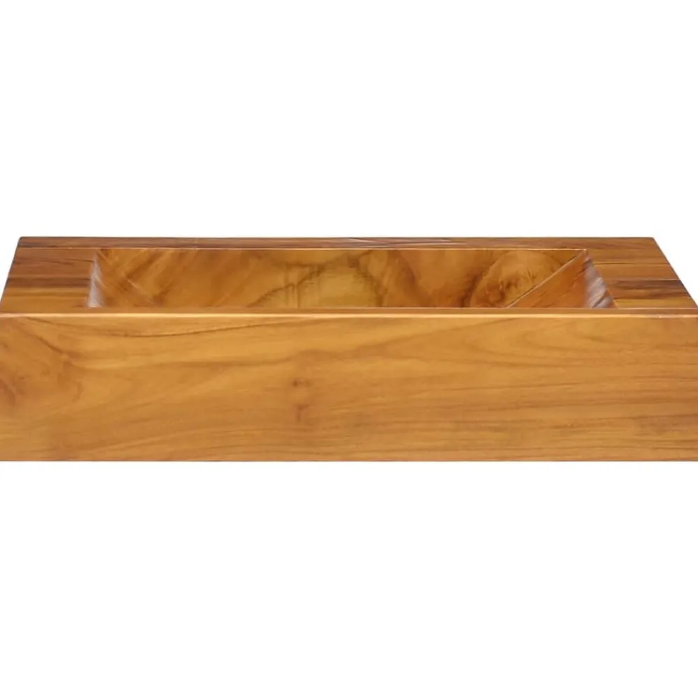 Wastafel 50x35x10 cm massief teakhout>vidaXL Clearance