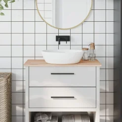 Wastafelblad 80x40x1,5 cm massief beukenhout>vidaXL Outlet