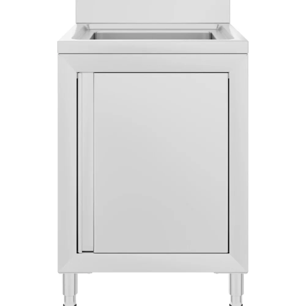 Catering & Horeca*vidaXL Wastafelkast commercieel 60x60x96 cm roestvrij staal