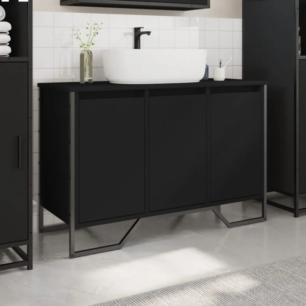 Wastafelkast 91x35x60 cm bewerkt hout>vidaXL Online