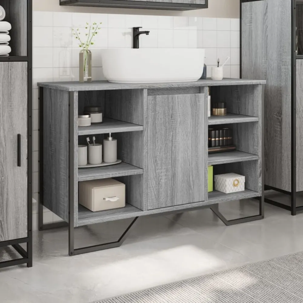Wastafelkast 91x35x60 cm bewerkt hout eikenkleurig>vidaXL Online