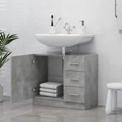 Wastafelkast 63x30x54 cm bewerkt hout><noscript><img width=