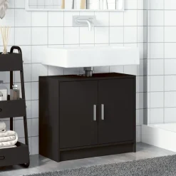 Wastafelkast 63x29x55 cm bewerkt hout><noscript><img width=