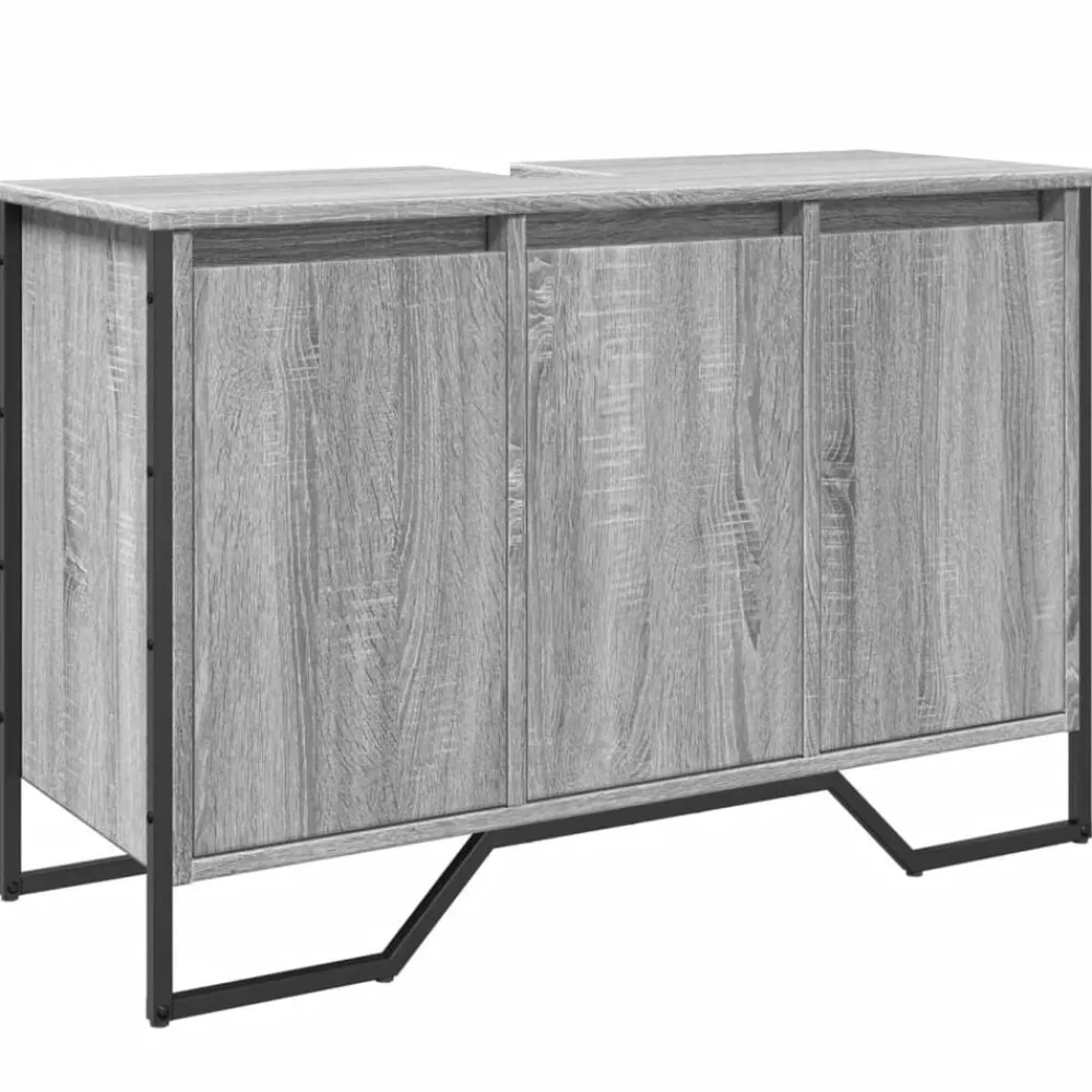 Wastafelkast 91x35x60 cm bewerkt hout eikenkleurig>vidaXL New