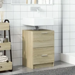 Wastafelkast 40x37x59 cm bewerkt hout kleurig><noscript><img width=