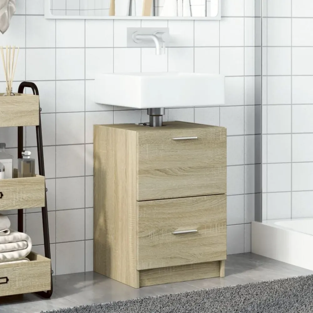 Wastafelkast 40x37x59 cm bewerkt hout kleurig>vidaXL Online