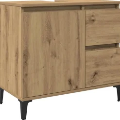 Wastafelkast 65x33x60 cm bewerkt hout>vidaXL Online