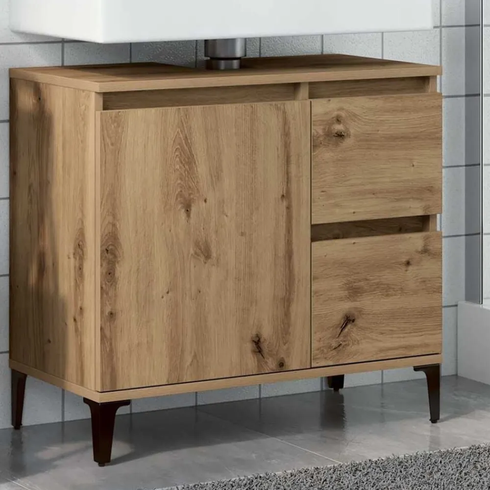 Wastafelkast 65x33x60 cm bewerkt hout>vidaXL Online